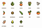 多色创意植物水果农业园艺矢量图标icon扁平化农业APP设计UI素材-淘宝网