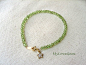 Peridot petit with star charm Bracelet by MyLoveGem on Etsy@北坤人素材