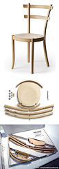 瑞典元老级设计师ake axelsson（1932-）在2010年设计了他最广为人知的作品：“木头（wood）”椅。这也是向Thonet 214致敬的椅子，它的组成部件简洁轻巧，使用了蒸汽曲木技术制作，可以很容易拆卸打包在一小纸盒当中，广告词寓意深长：“A chair for future”。