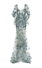 Embroidered Botanical Tulle Gown by MARCHESA for Preorder on Moda Operandi