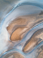 Tidal Paintings : Aerial photography? Art? Sometimes nature blurs the very fine lines between the two.This series documents a moment in time on the sands in a remote bay. When the last vestiges of the retreating tide make their way back into the ocean, sm