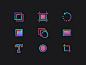 Colorful Adobe tools