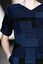 Patchwork dress | Indigo blue and black | Stitch detail | Traditional Japanese boro repair goes sartorial at Jen Kao #NYFW