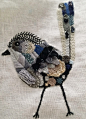 D o k n o m m e a w - p l a y: Bird by Num  Fascinating how she has "painted" with the fibers!: