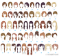 【女神节特辑】150款女神发型绘画参考，各种女神头发画法素材大全