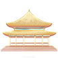 国潮建筑插画PNG