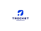 Trocket-Express Data ux应用程序数据品牌特征矢量应用程序图标符号设计徽标火箭