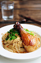 Chinese Shrimp Noodle with Grilled Chicken