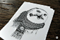 “Owl 鸮” 出色的针管笔猫头鹰插画，来自北京插画师耿伟，他同时是一名互动设计师和艺术总监，就职于北京奥美。（devilfruit.net）