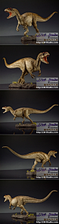 精品复原恐龙手办1/15异特龙Allosaurus经典手工涂装完成品62cm-淘宝网