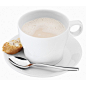 福腾宝 WMF Barista 咖啡杯三件套，白瓷杯碟与不锈钢勺，容量 225ml。有一套用很久。 售价:210元