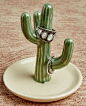 Small Cactus Ring Holder. #earthboundtrading #cactus #ringholder #rings #jewelry