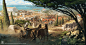 Assassin's Creed :Origins , Eddie Bennun : Cyrene -vew from Qara road.