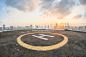 停机坪,直升机,屋顶,H,标志_a56e6777e_摩天大楼楼顶停机坪_创意图片_Getty Images China