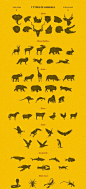 老虎狮子鸟背景平铺纹理包装动物轮廓矢量PNG+AI设计素材 (1)