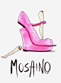 高跟鞋高清素材 MOSHINO 创意鞋子 怪异高跟鞋 手绘 免抠png 设计图片 免费下载