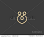 Couple connection partnership vector icon logotype. Team cooperation symbol logo design. Wedding pin love family symbol