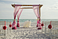 红色海滩婚礼 - 红色海滩婚礼婚纱照欣赏