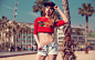 People 1920x1200 women blonde baseball caps short tops jean shorts blue eyes looking at viewer