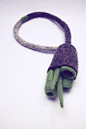 industrial mutations- felted wool jewelry by adina marin, via Behance