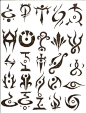 Tattoo Artis With Symbols and Fonts