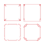 红色方形边框元素