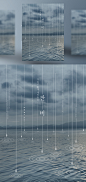 雨珠连线 页面装饰 水面涟漪 节气主题海报PSD_平面设计_海报