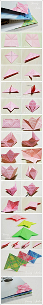 收集的国外几个好玩又实用的折纸教程，快来学~~