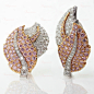 GRAFF Natural Fancy Pink & White Diamond Leaf Clip-On Earrings image 4