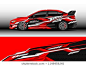 Car wrap design vector, truck and cargo van decal. Graphic abstract stripe racing background designs for vehicle, rally, race, adventure and car racing livery.