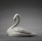 Bronze Varietal Mix of Bird Sculptures or sculpture by sculptor Simon Gudgeon titled: 'White Swan (Bronze life size sculpture)'