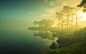 coast_trees_fog_haze_reflection_morning_dawn_summer_awakening_61612_3840x2400.jpg (3840×2400)