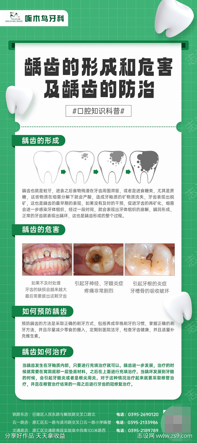 口腔科普易拉宝展架_源文件下载_PSD格...