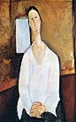 Madame Zborowska with clasped hands, c.1917 - Amedeo Modigliani