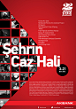 22. Akbank Jazz Festival Brochure & Poster : It's a school project to create a concept idea for "22. Akbank Jazz Festival" by using gridal system in graphic design.  