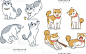 卡通可爱手绘动物宠物小狗猫咪形象插画设计装饰画ai矢量素材图片-淘宝网