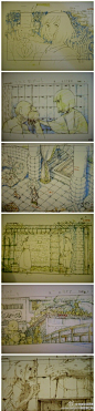创意工坊：宫崎骏手稿，栩栩如生的人物跃然纸上！！via：宫崎骏漫画集