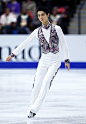 Yuzuru Hanyu of Japan competes in the Men Short Program during the ISU Grand Prix of Figure Skating Skate Canada International at Hershey Centre on...