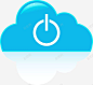 关机蓝色云朵图标 网络信息科技 计算 计算机 UI图标 设计图片 免费下载 页面网页 平面电商 创意素材