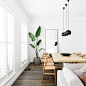 There is so much to love about interior spaces but bright light (and white!) spaces are my favourite. Beautiful image by @biasoldesign #wishbonechair #blackpendant #indoorplant by neutralinstinct: 