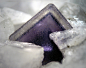 mineralists:

Purple zoned Fluorite on CalciteLimites Quarry, Belgium
