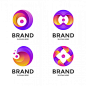 Circle abstract logo template Premium Vector