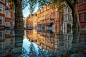 General 2048x1365 city London house building water reflection England cityscape trees