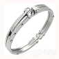 Bling Jewelry Handcuff Stainless Steel Mens Bracelet 