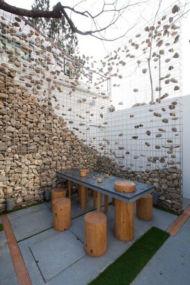 Stone Gabion wall- C...