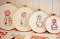 Russian Dolls Embroidery PATTERN  Set of 4 by alittlesweetness, $18.00