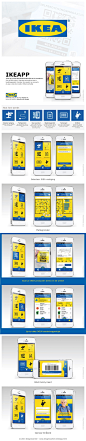 IKEAPP - Redesign IKEA Shopping List App - User interface / experience - ©2013 Designkwartier - #UI #UX /// IKEA Boodschappenlijst App. WiFi-functie, scan je IKEA product in de winkel en zet deze direct op je boodschappenlijst, Family kaart en oproep Smål