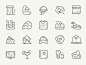 Hotel Services line icons
