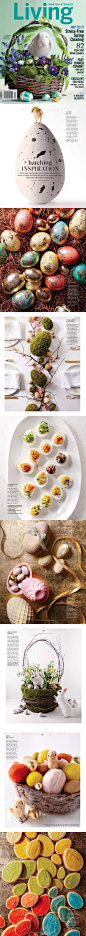 Hatching Inspiration，复活节，彩蛋孵化灵感。(#Martha Stewart Living# April 2014)