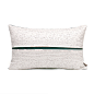 藝品|银点白色拼绿色条纹腰枕|现代中式抱枕简约样板房家用抱枕-淘宝网